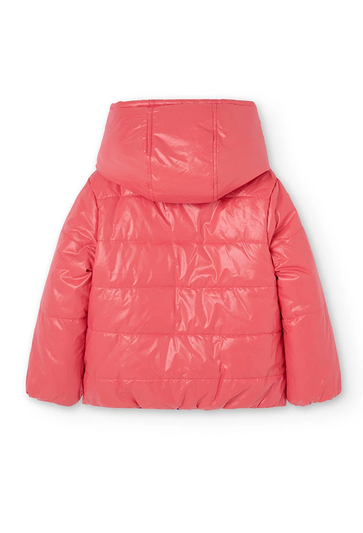 Parka reversibile per bambina con stampa floreale