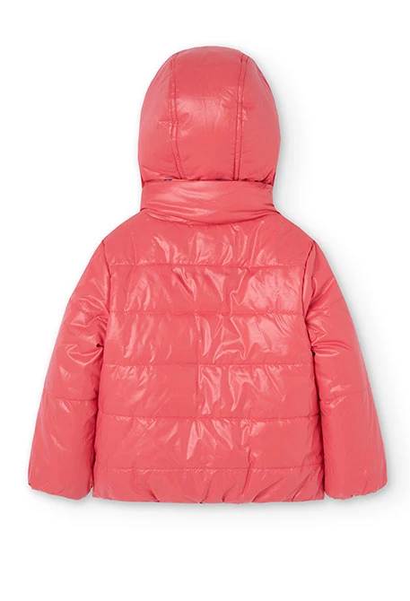 Parka reversibile per bambina con stampa floreale