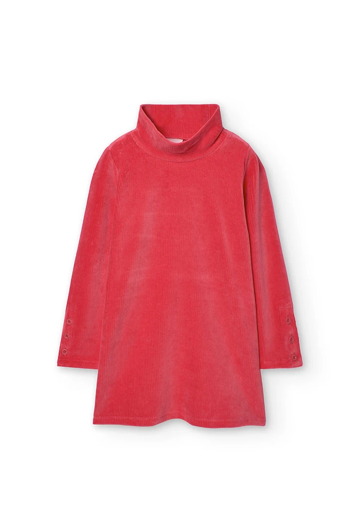 Robe en coton rouge pour fille