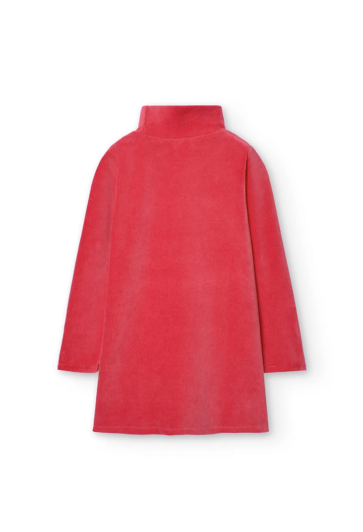 Robe en coton rouge pour fille