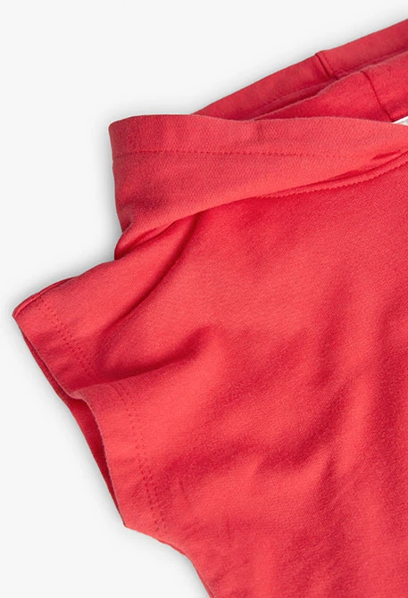 Vestito di cotone per bambina in rosso