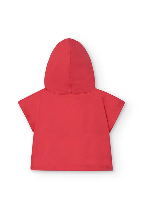 Vestido de algodão para menina em vermelho