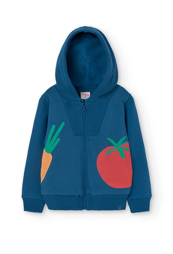 Veste en molleton bleue pour fille