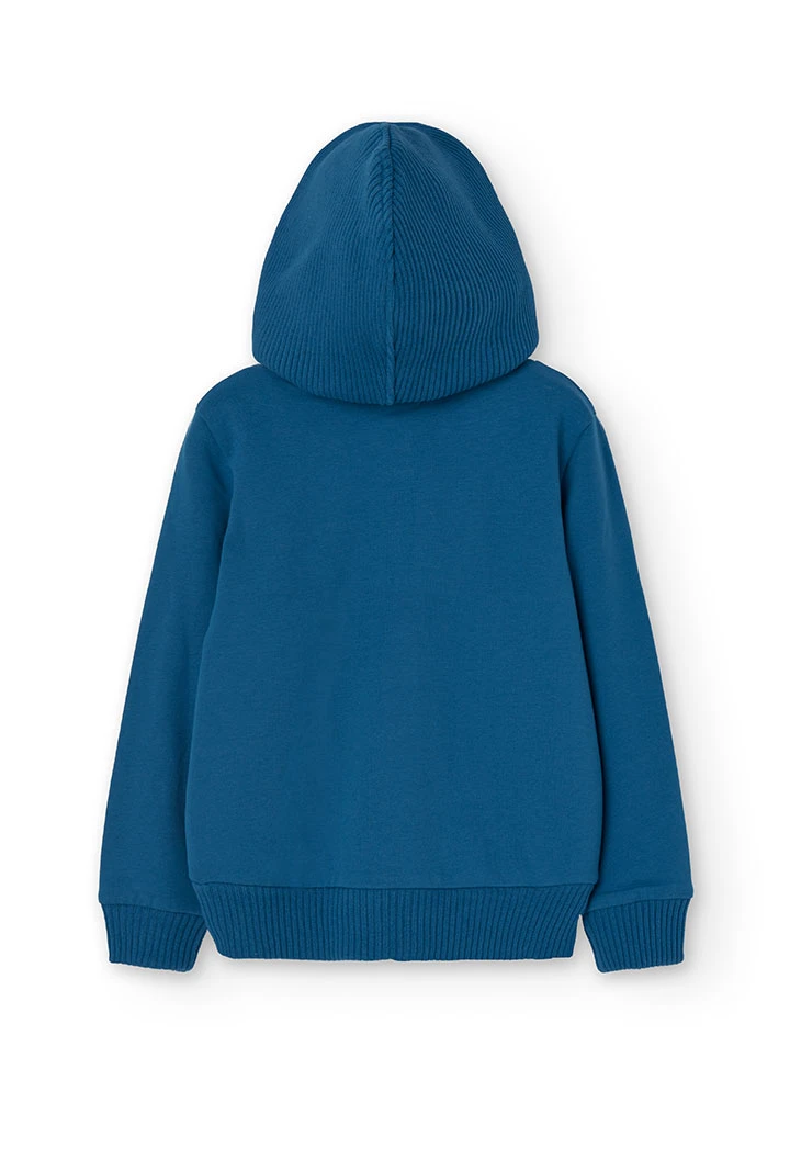 Sweatjacke mit Kapuze für Mädchen in Blau