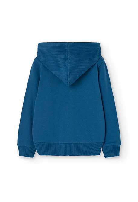 Chaqueta de felpa para niña en azul