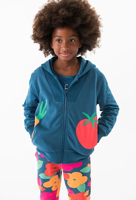 Blue fleece jacket for girl