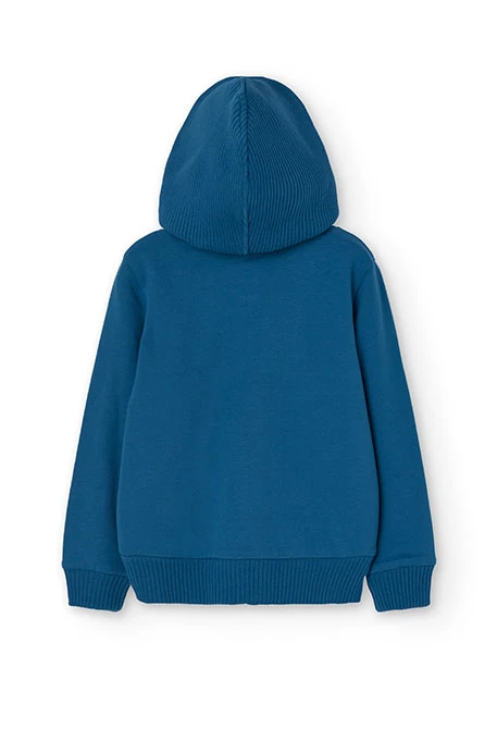 Chaqueta de felpa para niña en azul