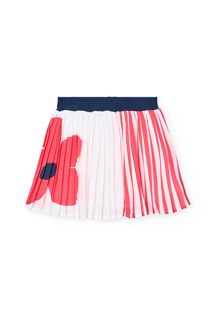 Gonna di chiffon plissettata da bambina in due colori
