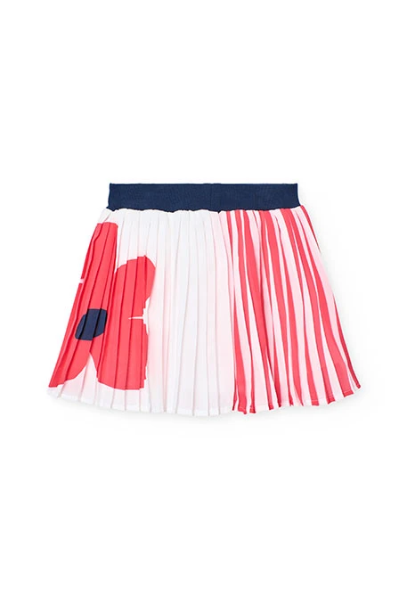 Gonna di chiffon plissettata da bambina in due colori