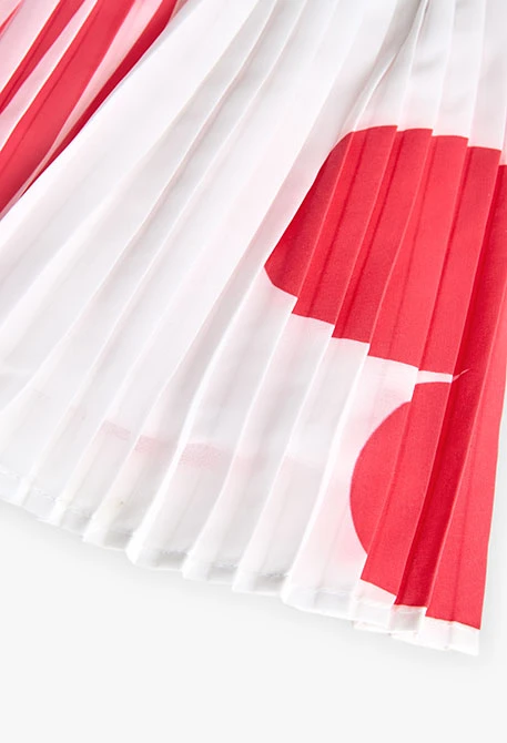 Gonna di chiffon plissettata da bambina in due colori