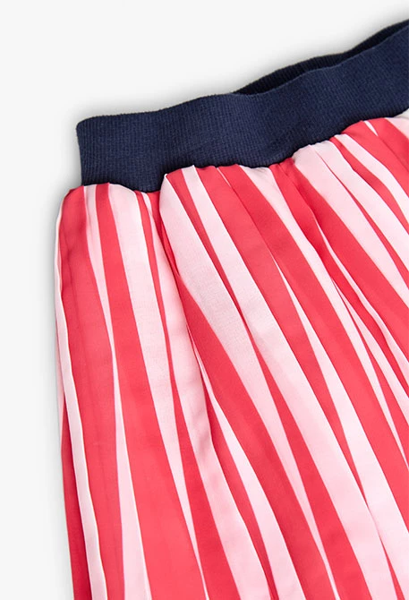 Plissierter Chiffon-Mädchenrock in Bicolor