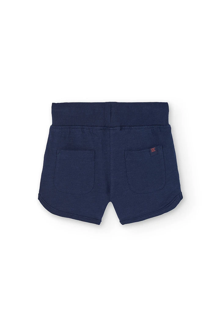 Pantaloncini in felpa per bebè in blu navy