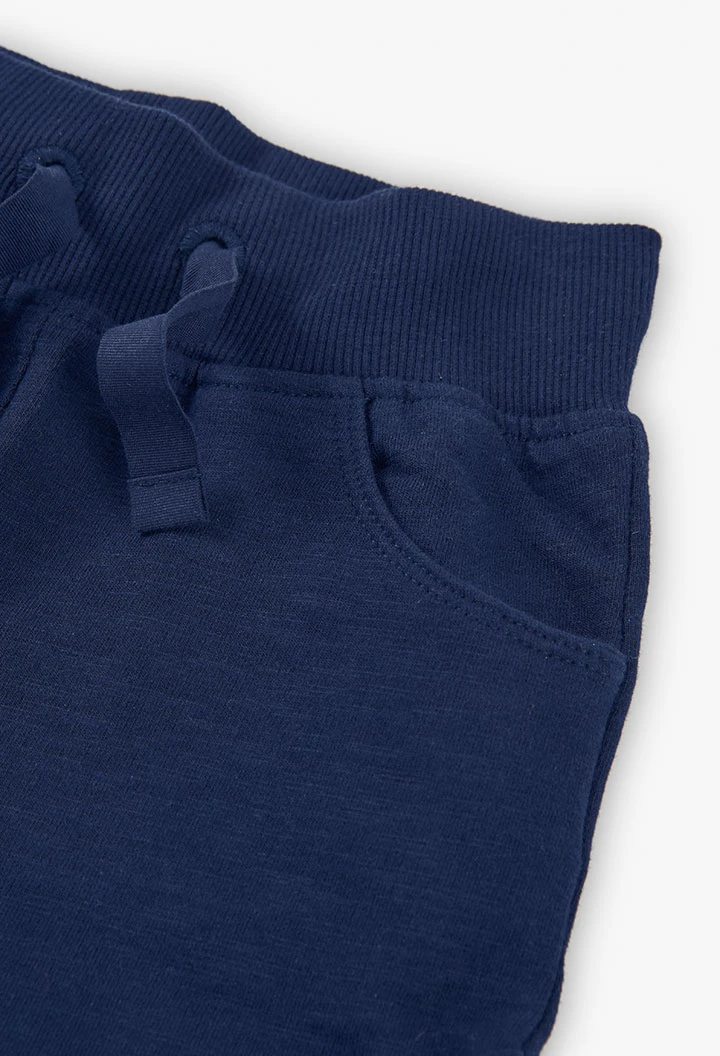Pantaloncini in felpa per bebè in blu navy