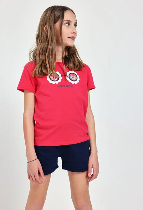 Short de felpa para bebé en azul marino
