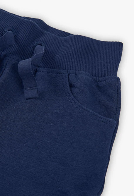 Short de felpa para bebé en azul marino