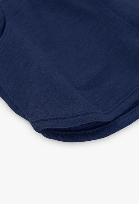 Short de felpa para bebé en azul marino