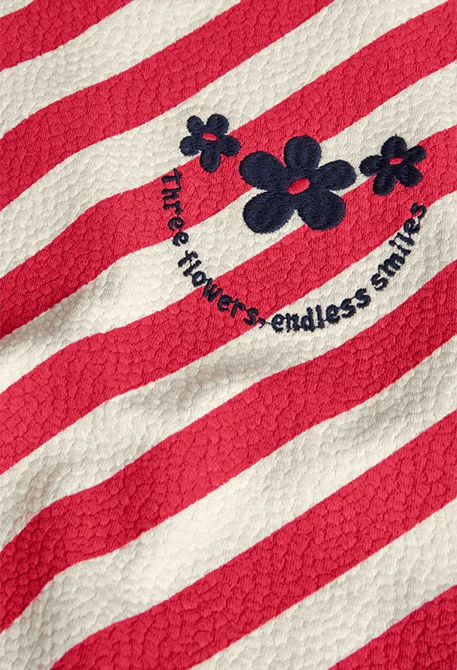Girls red and white knit sweatshirt