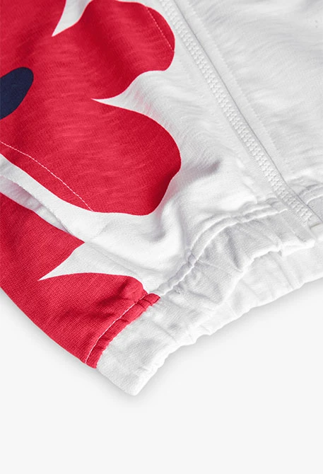 Chaqueta de felpa para niña en color blanco