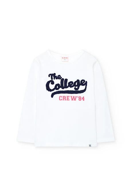 T-shirt fille blanc lettres