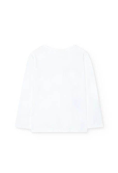 T-shirt fille blanc lettres