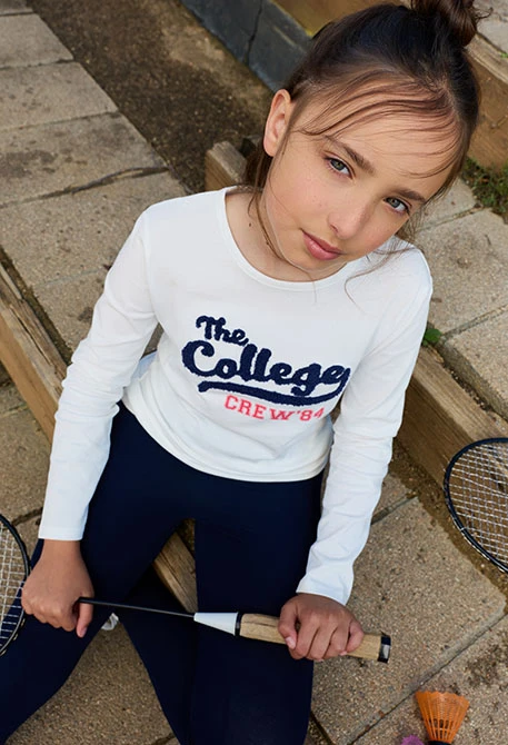 Mädchen T-Shirt weiß mit Buchstaben