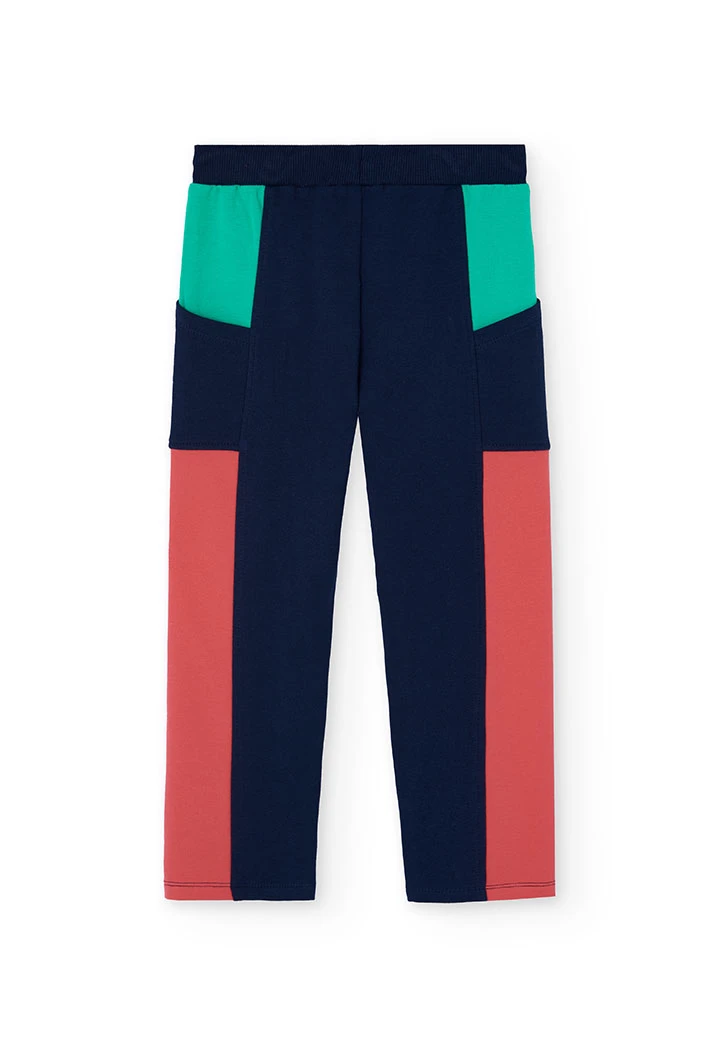 Girl´s colour block fleece trousers