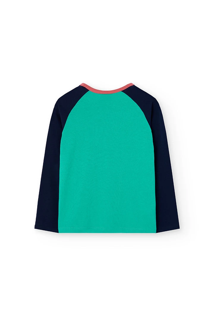 Grünes Mädchen-T-Shirt mit Buchstaben