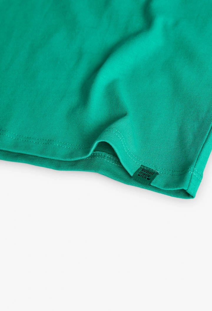 T-shirt menina verde letras