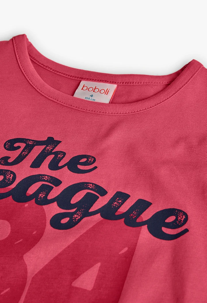 Camisola menina rosa letras