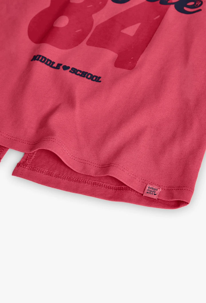 Pink girl T-shirt with letters