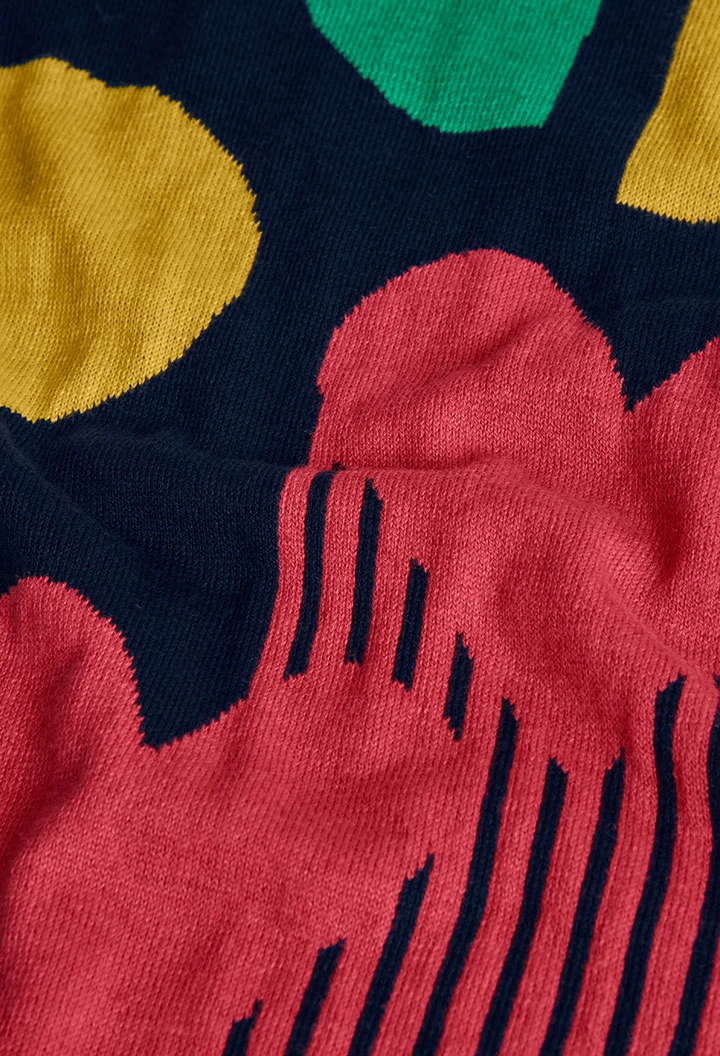 Abito cuori blu navy