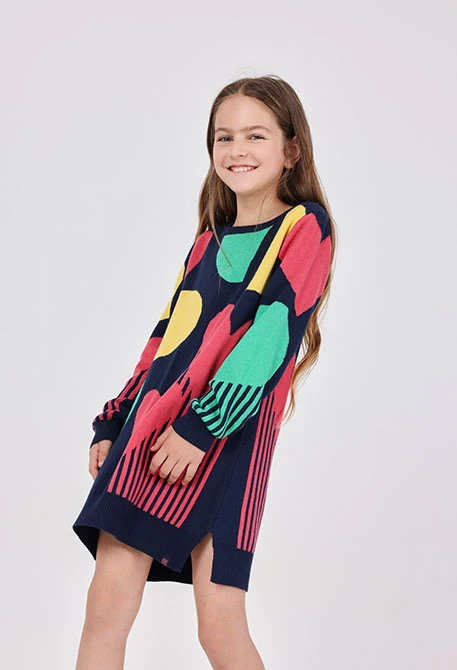 Navy blue heart dress