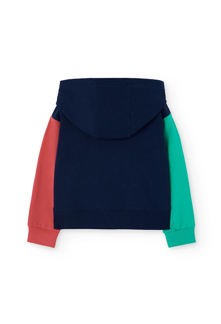 Veste pour fille en molleton bleu marine