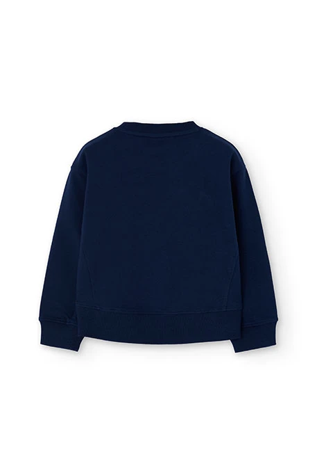 Sudadera niña felpa 1984 azul marino