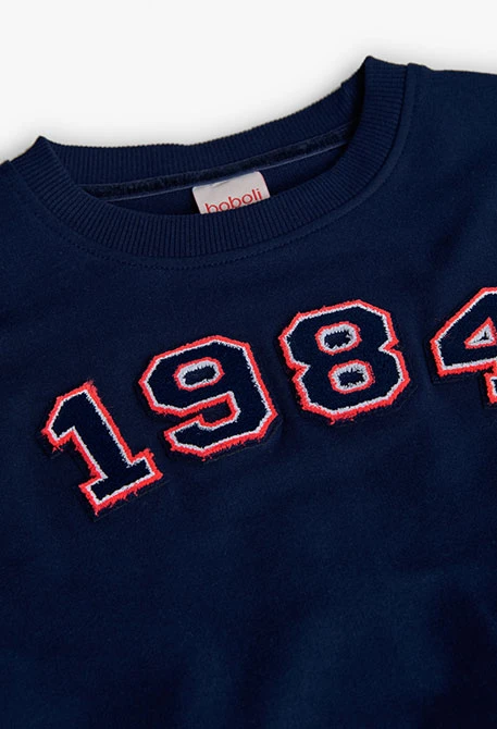 Sudadera niña felpa 1984 azul marino