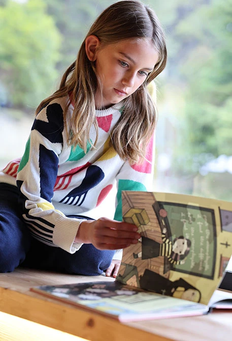 Maglione bambina bianco stampato