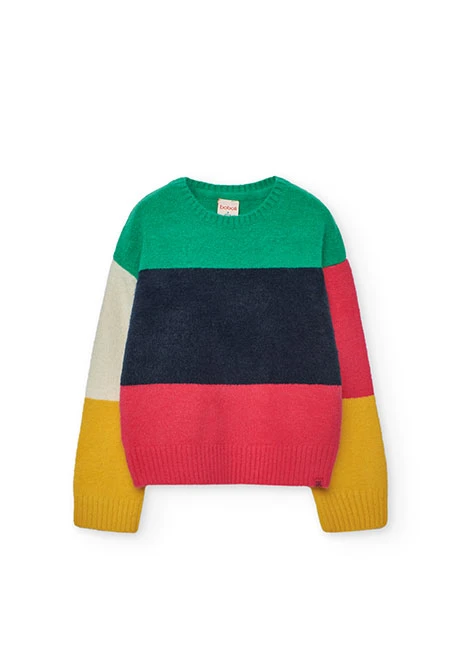 Girl´s colour block jumper