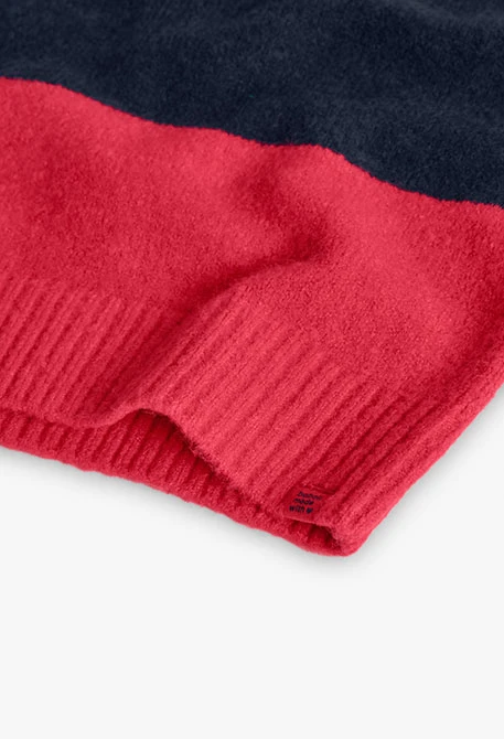 Maglione per bambina a blocchi di colore