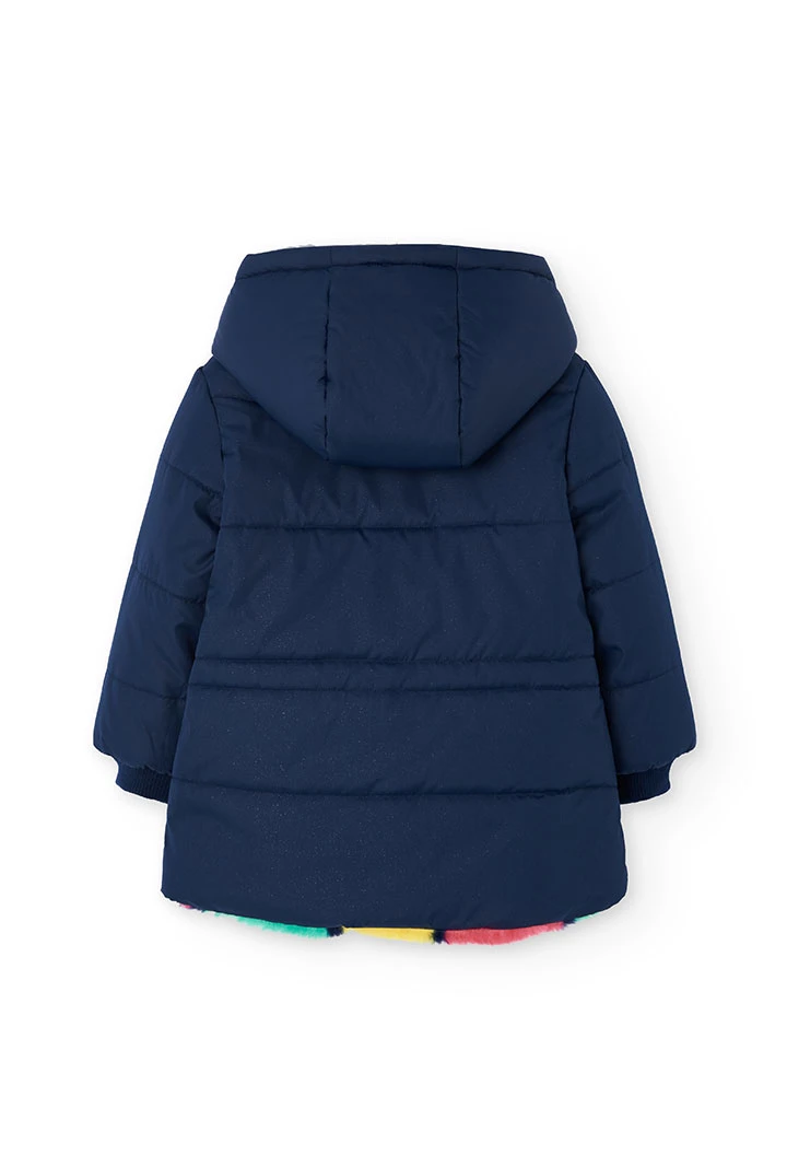 Wendbare Mädchen-Parka in Marineblau