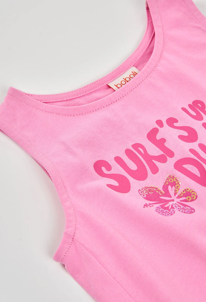 Mädchen T-Shirt aus Baumwolle in Rosa