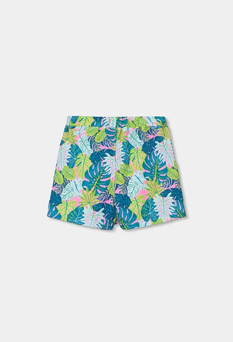 Jupe en maille feuilles