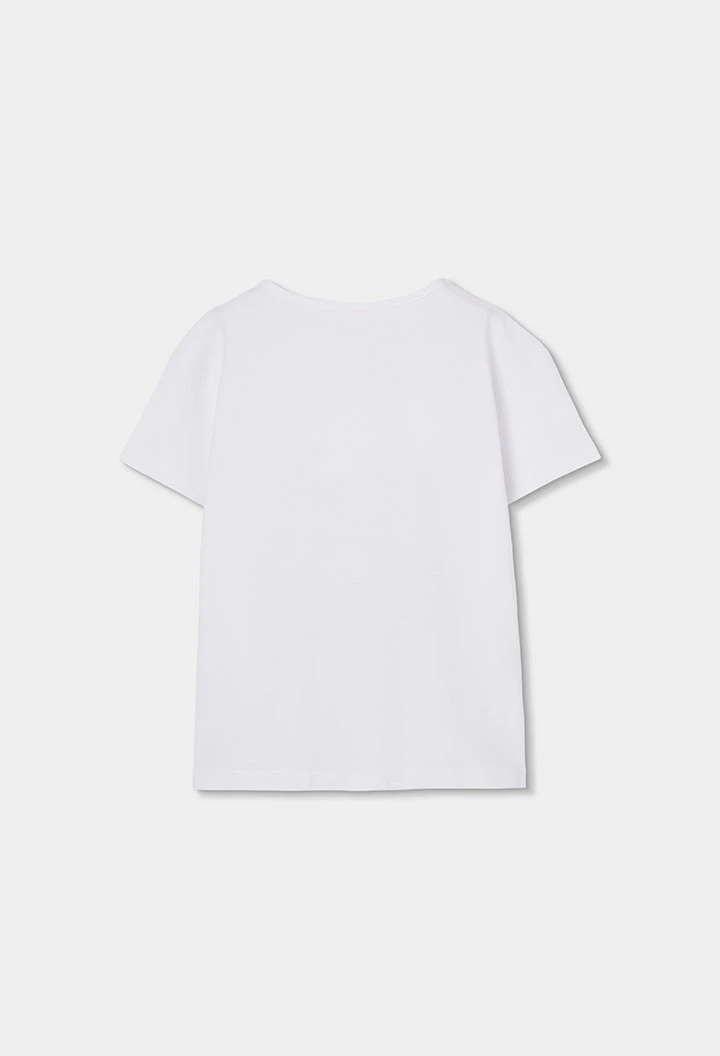 Mädchen T-Shirt aus weißer Baumwolle