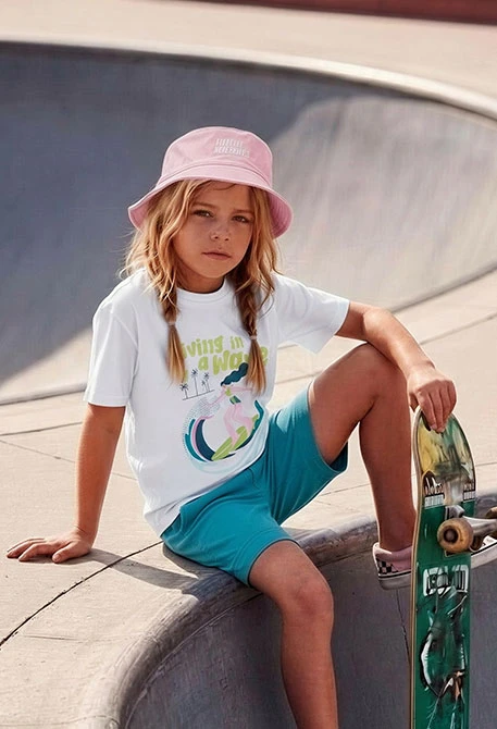 T-shirt pour fille en coton blanc