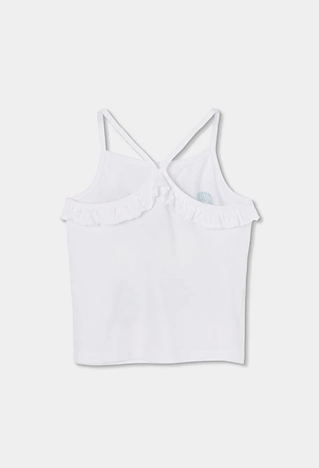 Girl?s white cotton tank top