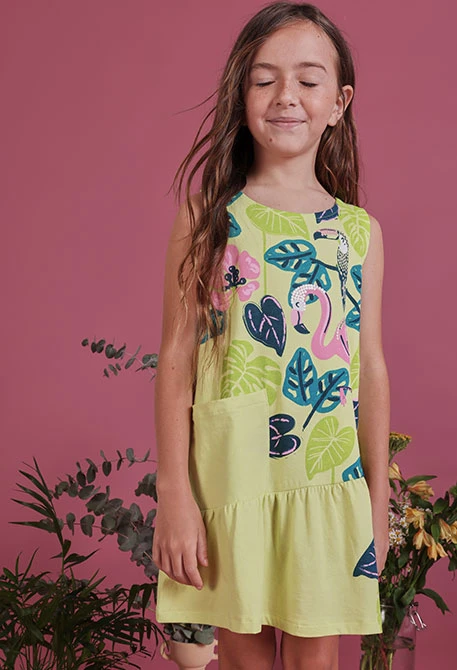 Vestido de malha verde