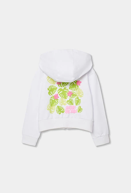 Strickjacke Mädchen in Weiß