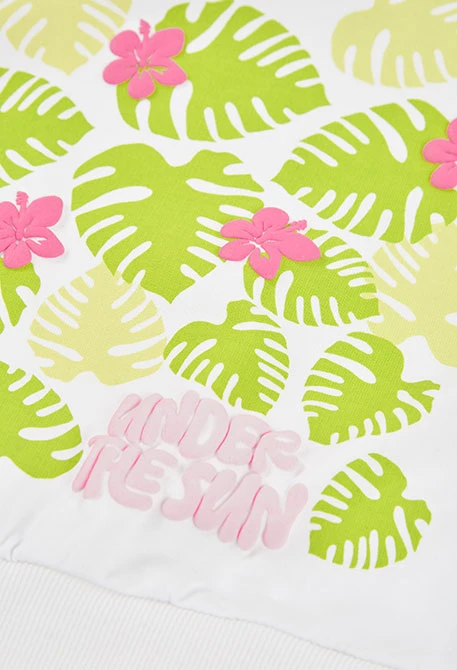 Giacca bambina in maglia bianca