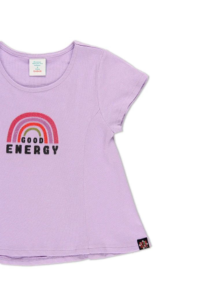 T-Shirt tricot manche courte pour fille