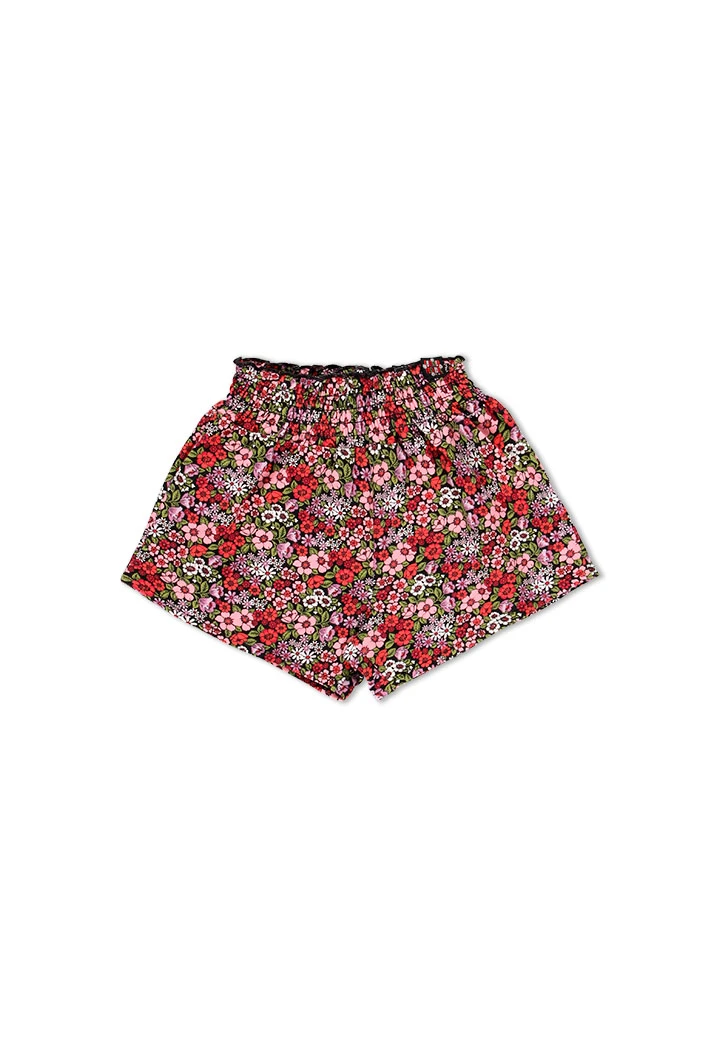 Bermuda stretch fleurs pour fille