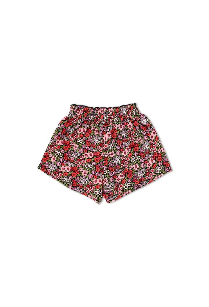 Bermuda stretch fleurs pour fille